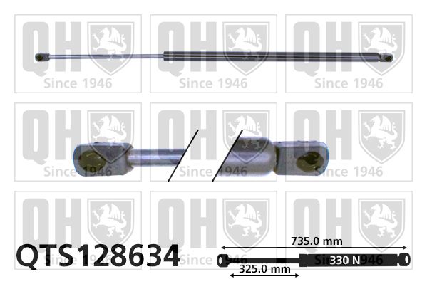 QUINTON HAZELL dujinė spyruoklė, bagažinė QTS128634